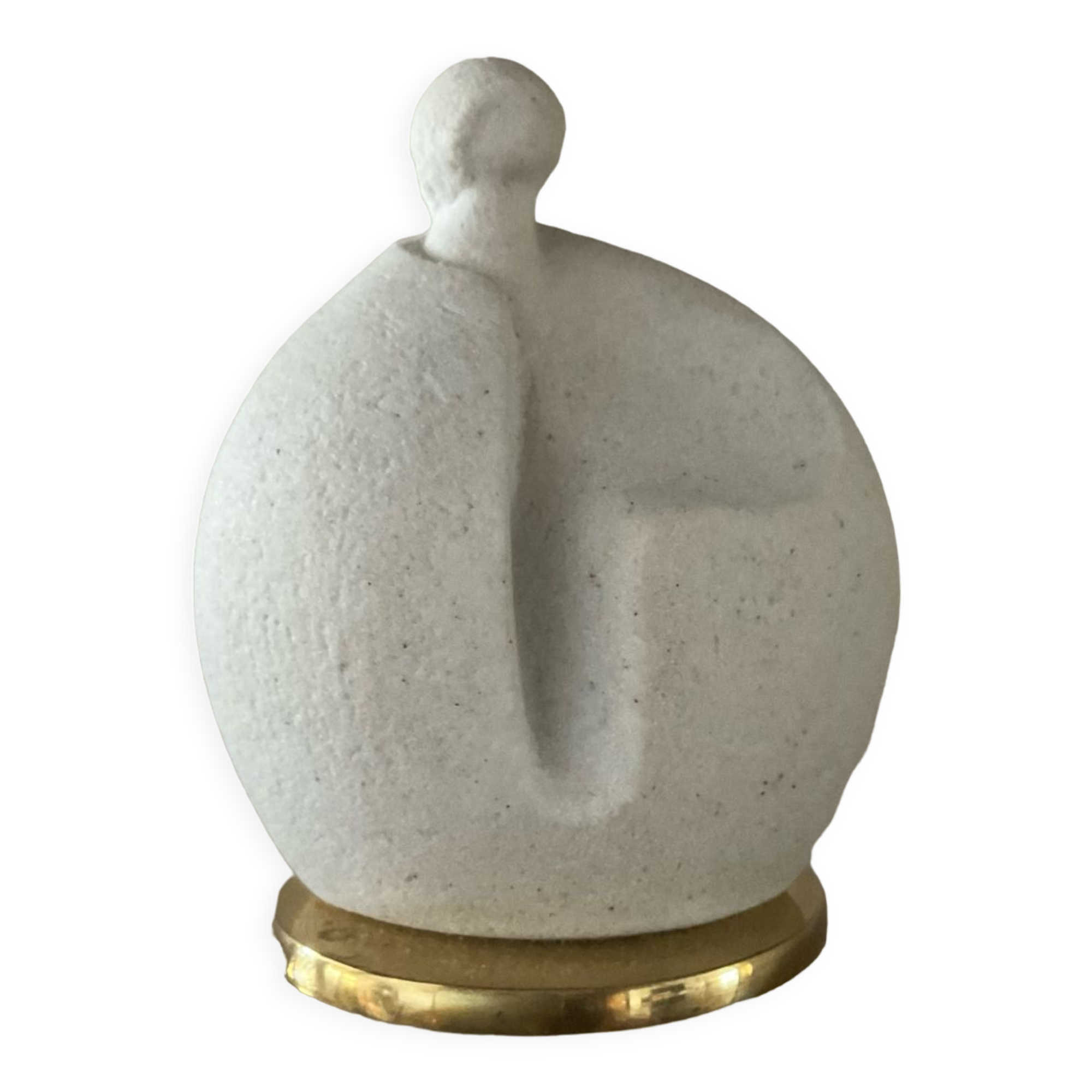 Vintage marbell paper press in stone and bronze