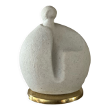 Vintage marbell paper press in stone and bronze