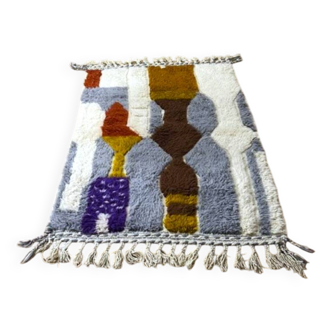 Tapis berbère Beni Ouarain du Maroc - Laine artisanale, 170×105 cm