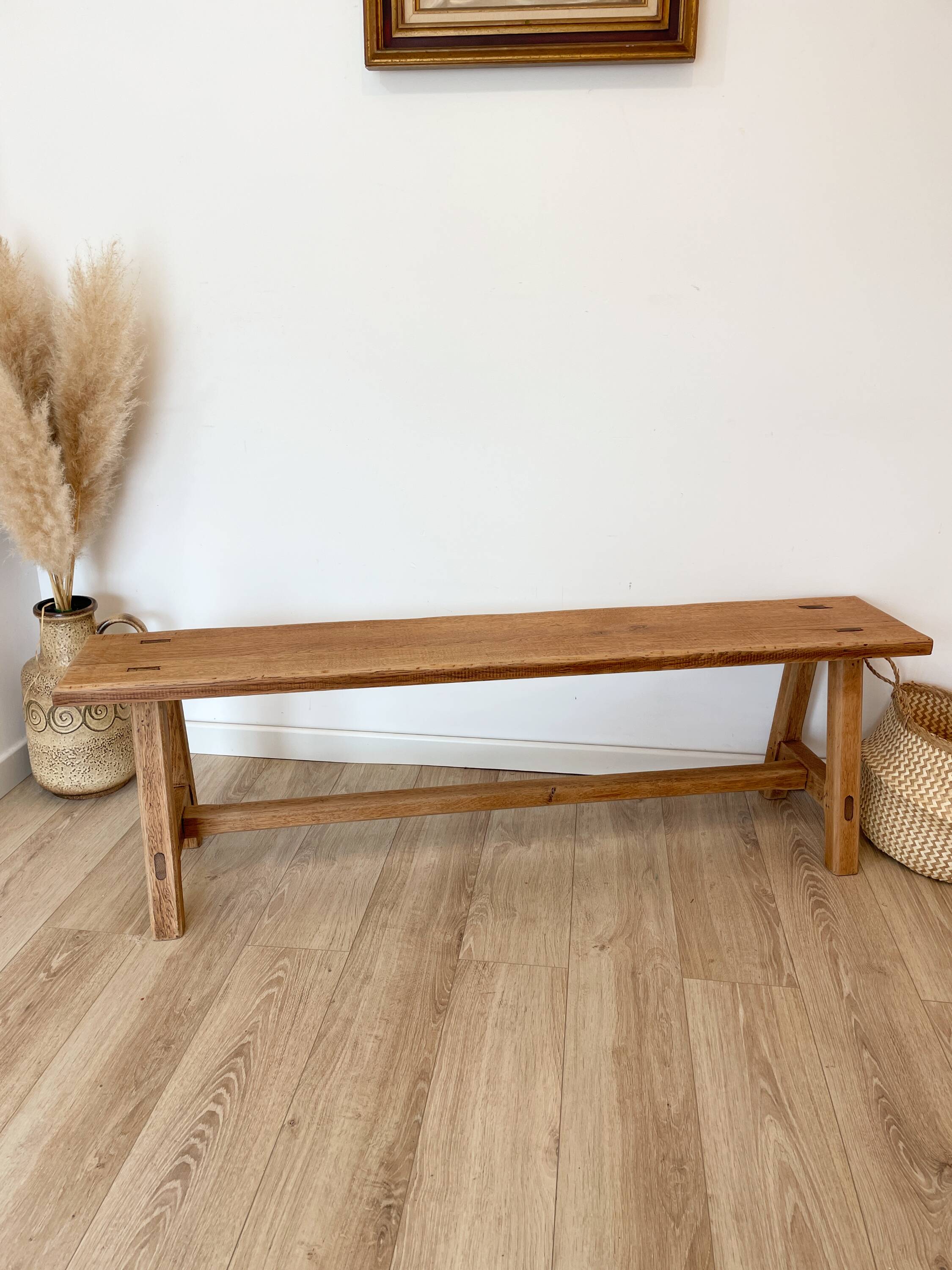Banc de ferme en chêne massif