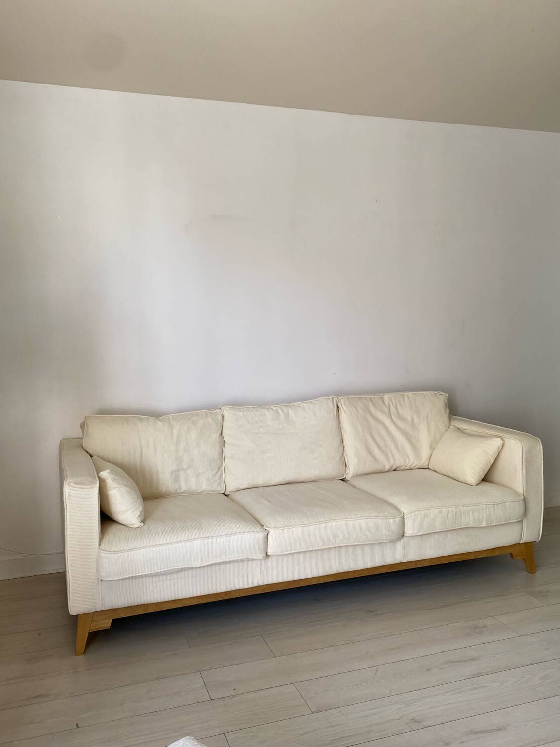 Scandinavian corduroy sofa