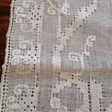 Old lace table runner 38 x 128 cm - decoration vine branch