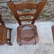 Brutalist oak chairs