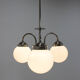 Blue art deco chandelier, 1930s