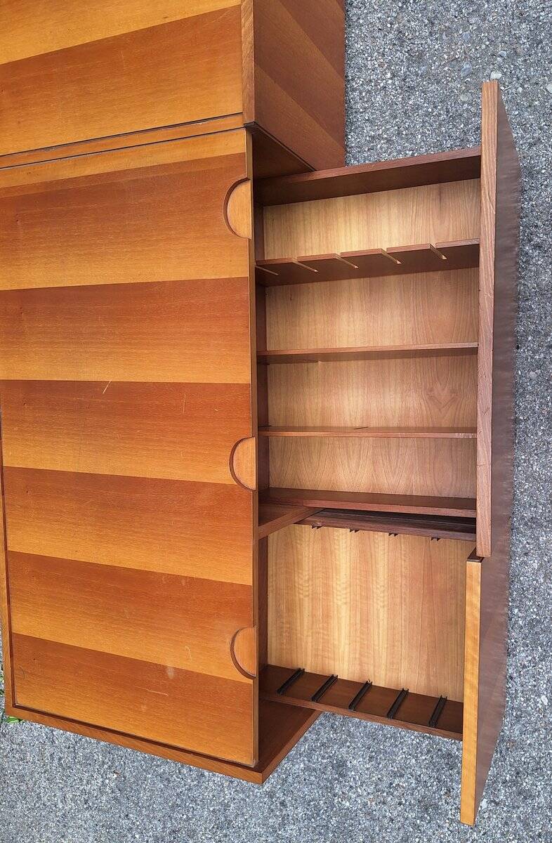Coffre en noyer ombragé, années 1980