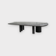 Table basse brutaliste en marble & fer de pia manu, années 1990