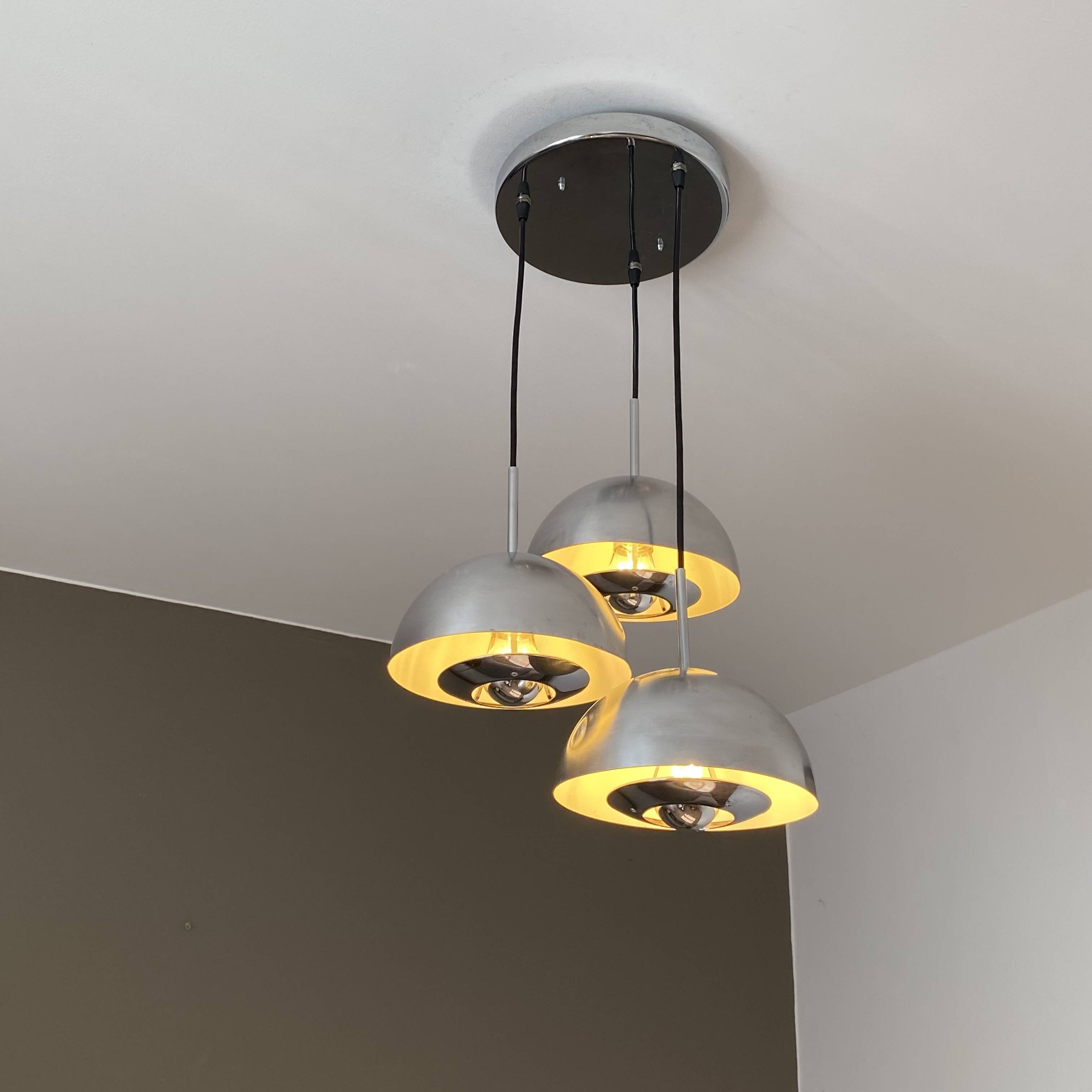 Jean GANDELIN waterfall pendant light. 1970. Space age.