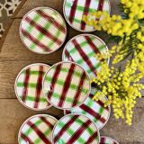 Lot de 12 assiettes dessert anciennes, modèle Sousse de Digoin Sarreguemine