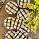 Set of 12 vintage dessert plates, Sousse model by Digoin Sarreguemines.