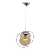 Art Deco chandelier / light fixture / pendant light, vintage, chrome