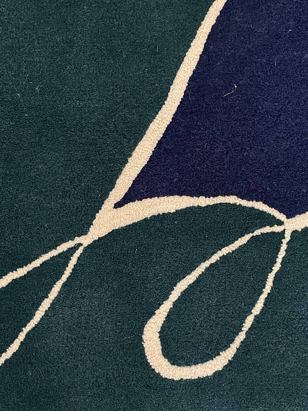 Large Wool Rug by Tisca Switzerland 1990s