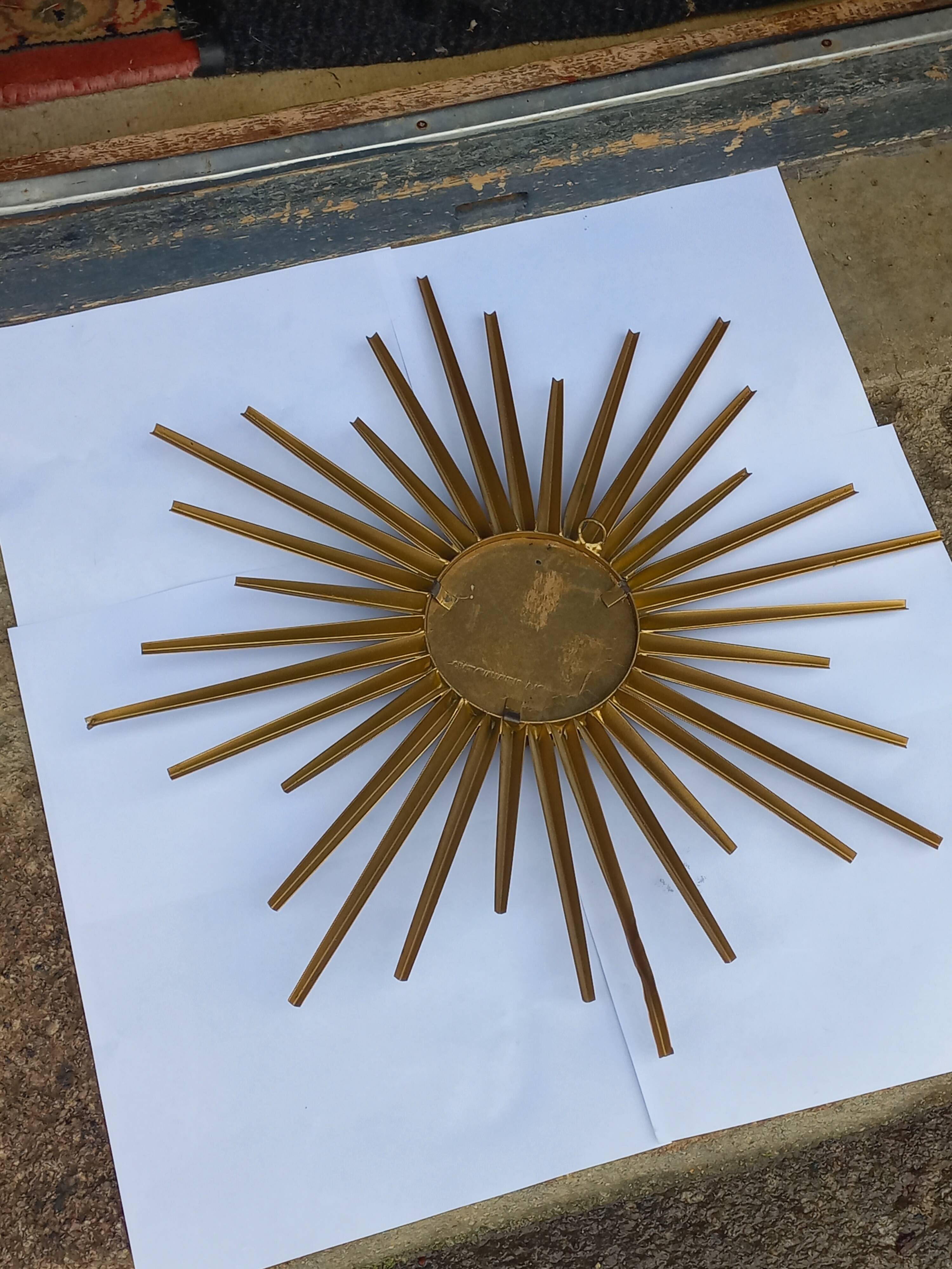 Miroir soleil sorcière bombé Chaty Vallauris