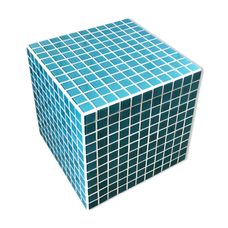 Cube blue ceramic tiles