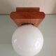 White opaline opaline wall lamp Scandinavian style / vintage 60s-70s
