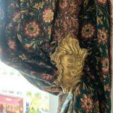 Pair of old gilded bronze curtain tiebacks, late 19th century