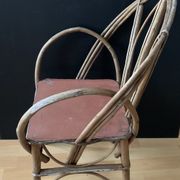 Fauteuil chaise en rotin osier enfant vintage
