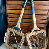 Pair of vintage tennis rackets