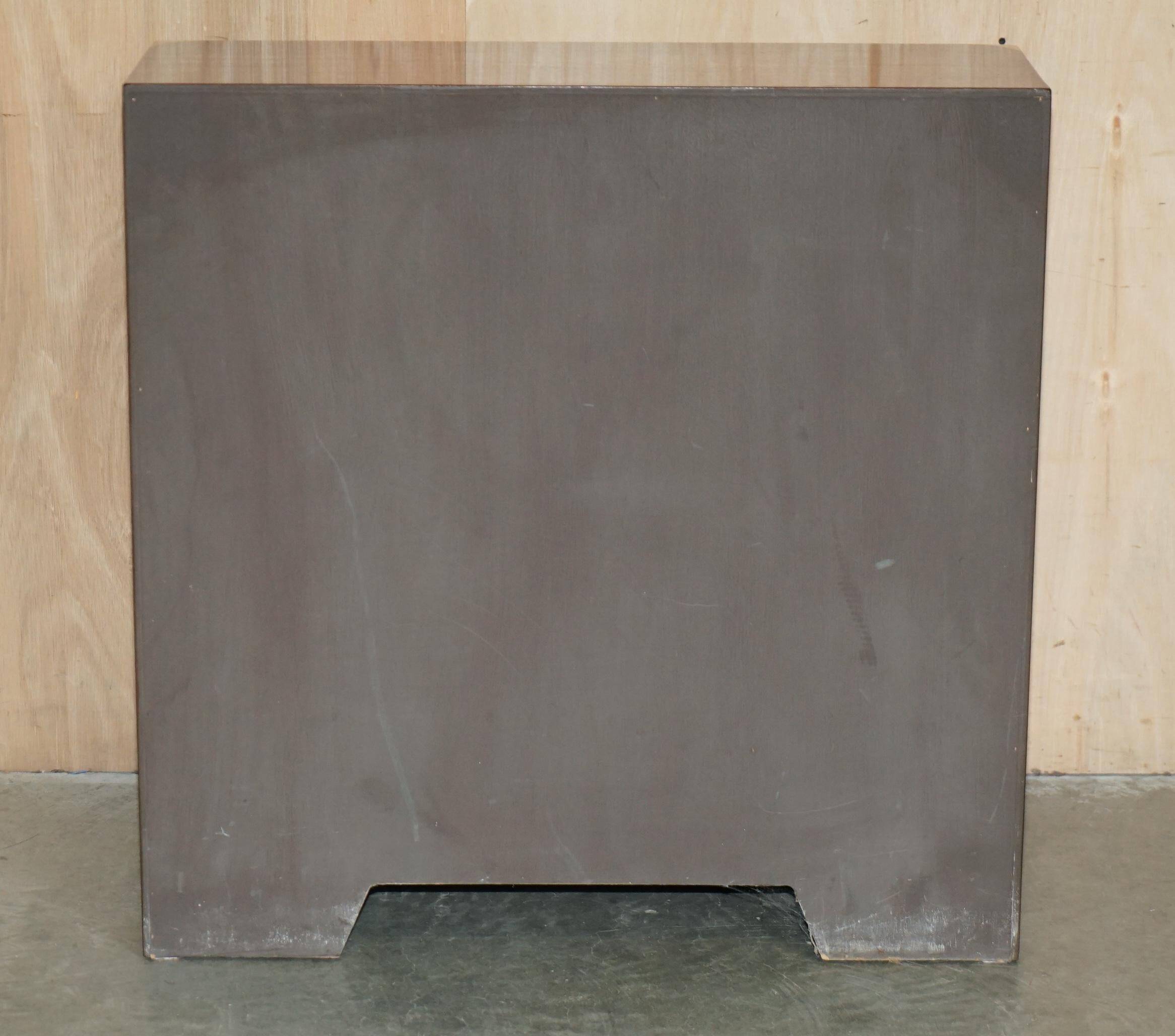 Low library campaign in solid mahogany by REH Kennedy