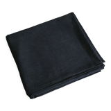 Caviar blue washed linen tablecloth