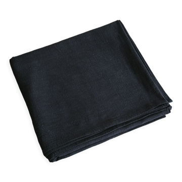 Nappe en lin lavé bleu caviar