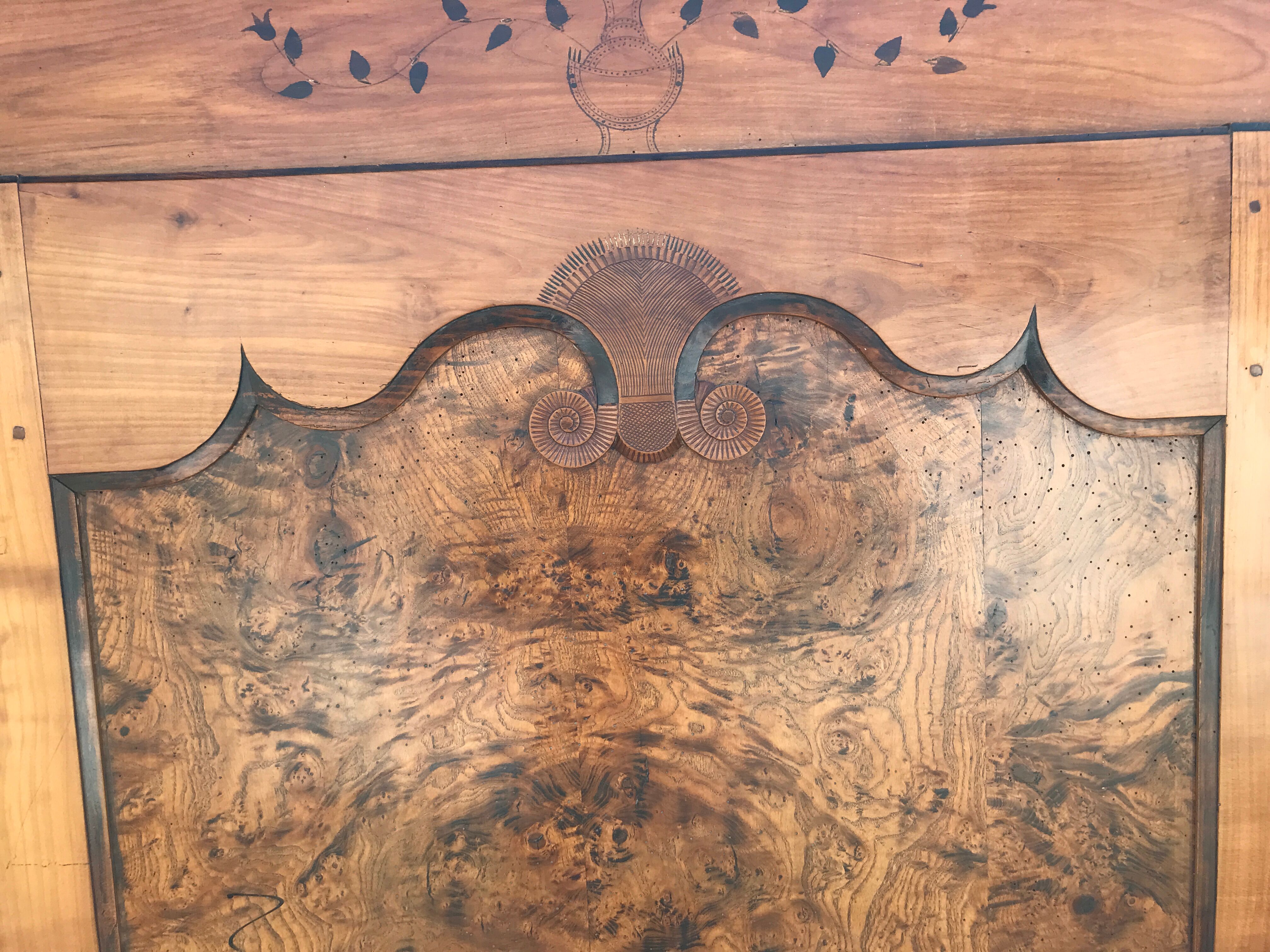 Louis XV marquetry bonnetière 1950s