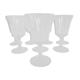 Service of 8 glasses of chiseled water