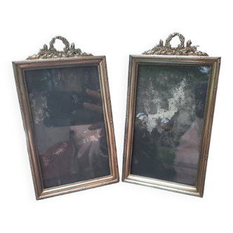 Pair of small copper frames