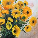 Viollet F. "Bouquet de fleurs jaunes"