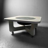 Table basse avec plateau à goûter rotatif, années 70, Allemagne