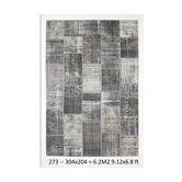 Turkish vintage oushak patchwork rug