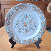 Gien earthenware plate "Rouen au Sainfoin"