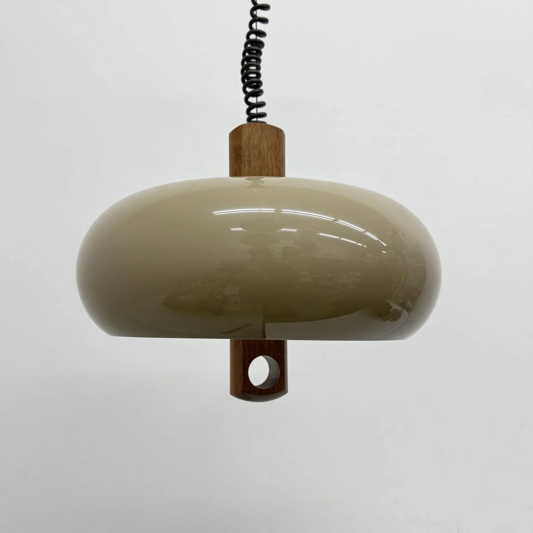 Mid-century space age pendant lamp Temde Leuchten, 1970s Germany
