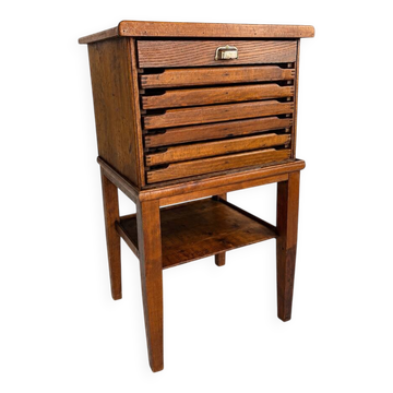 19th-century printing furniture – 7 drawers – Collector's cabinet