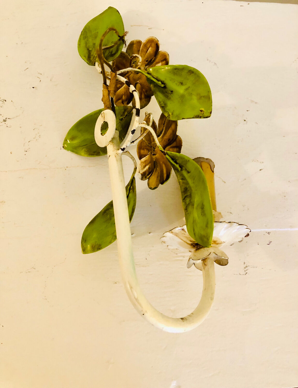 Applique fleur tôle  vintage Italy 1960