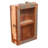 Original polychrome Burmese teak wall display case