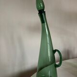 Carafe XXL in Empoli glass Italian work 1960