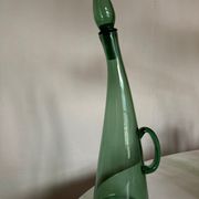 Carafe XXL in Empoli glass Italian work 1960