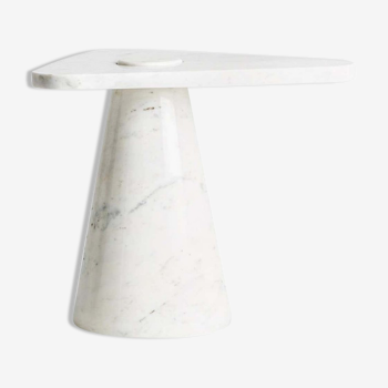 White marble side table