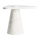 White marble side table