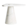 White marble side table