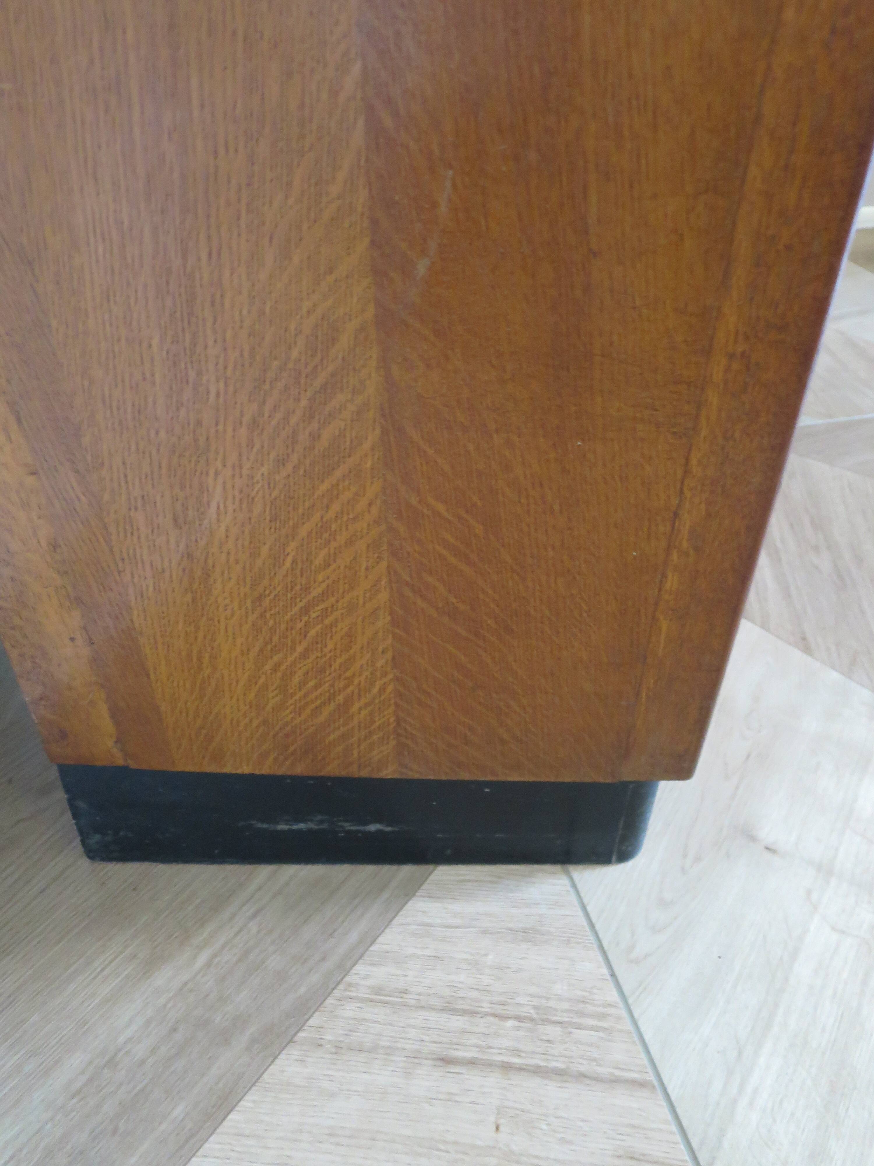 Burwood oak curtain file cabinet, 1960s
