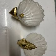 Appliques en verre de Murano en forme de coquillage, ensemble de 2
