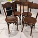 Suite de 4 chaises bistrot Mundus Joseph Hoffmann Austria Bielitz années 1908