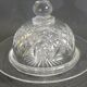 Webb Corbett crystal butter dish / vintage