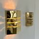 Pair of vintage brass wall lights, France 1970s
