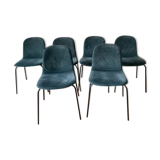 Set of 6 Tibby AMPM cedar velvet chairs