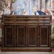 Sideboard in rosewood in the Charles X style, of fine cabinetmaking quality.
