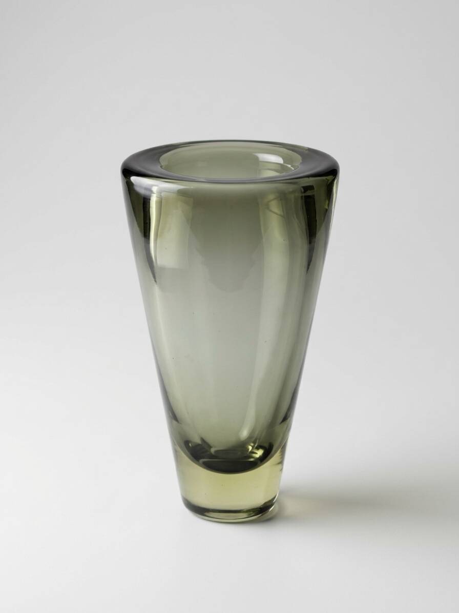 Danish Holmegaard blown glass vase