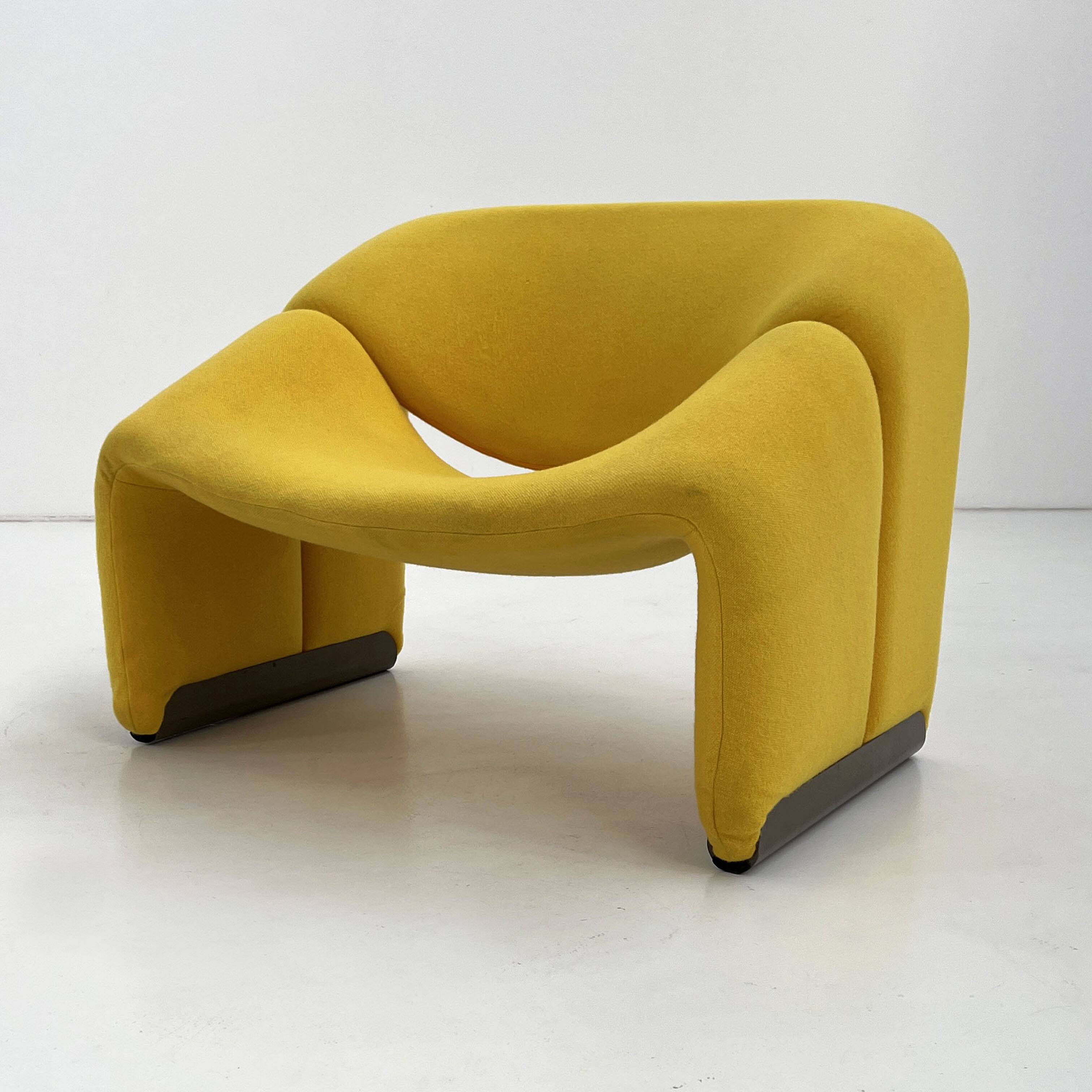 Fauteuil Jaune F598 Groovy de Pierre Paulin pour Artifort, 1970