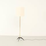 Brass and lacquered metal floor lamp, Spain, 1950s